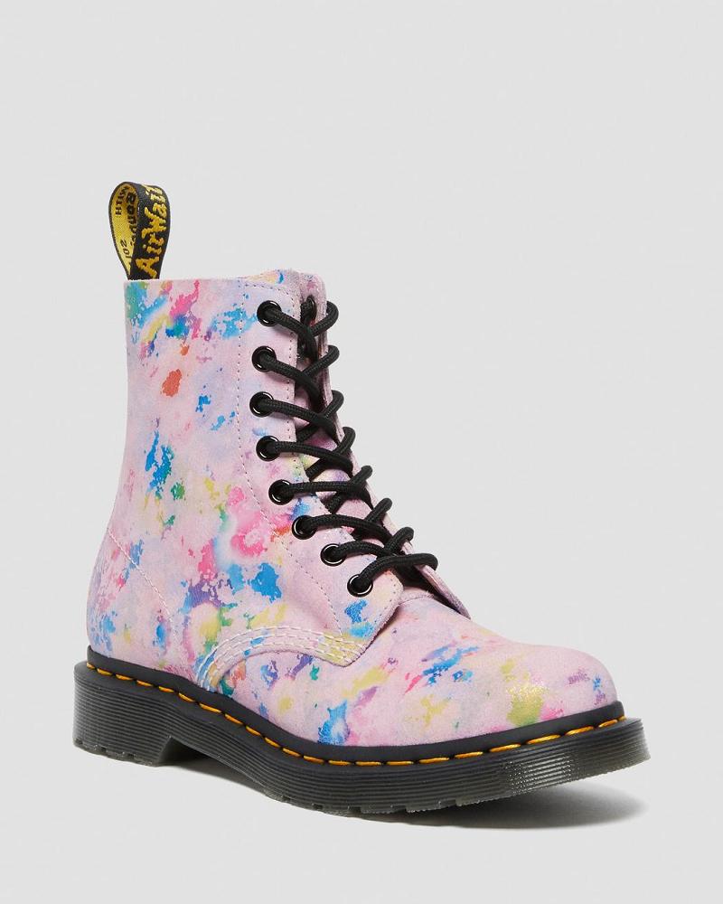 Dr Martens 1460 Pascal Confetti Ruskind Snørestøvler Dame Lyserød | DK 183SGL